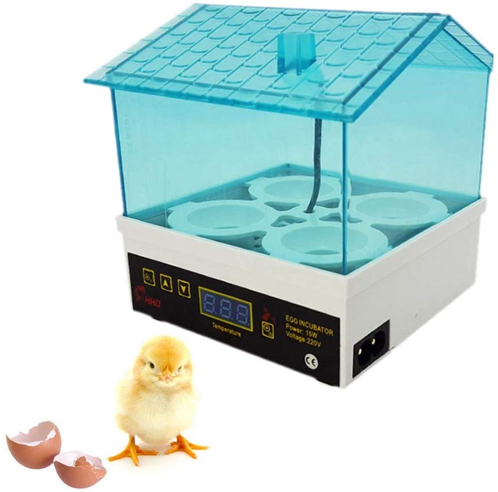Mumoo Bear Digital Temperature Small Brooder 4 Mini Hatchery Egg Incubator, Multi-Colour, 1Piece