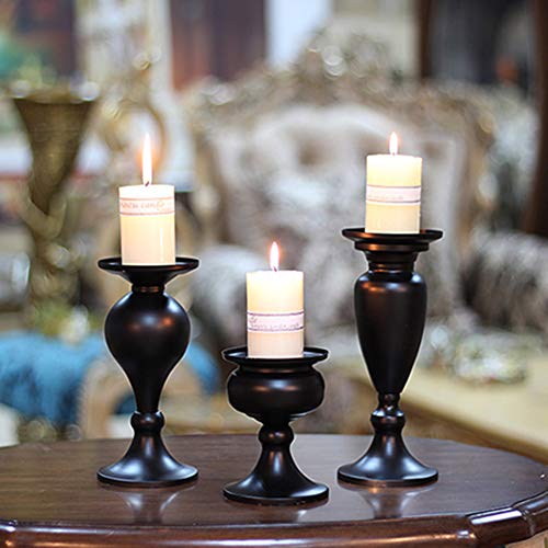 Sziqiqimetallicpillarcandleholdersetforcandlecenterpiecestablemantelfireplacedecorationsetof3gourdshapeddesignblack  Urban Country Home Decor Sziqiqi metallic pillar candleholder set for candle centerpieces table mantel fireplace decoration set of 3 gourd shaped design black  urban country home decor