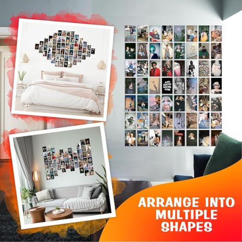 Image of 54PCS Grunge Aesthetic Picture for Wall Collage, 50 Set 4x6 inch, Cool Collage Print Kit, Cool Room Decor for Girl, Wall Art Prints for Room, Dorm Photo Display, VSCO Posters for Bedroom (Grunge Wall Collage Kit)