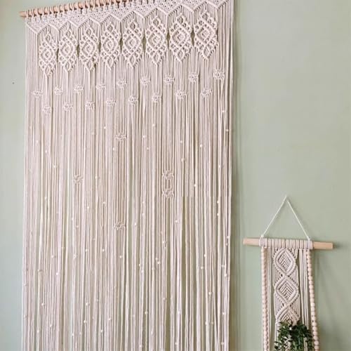 Rideaux muraux en macramé, rideau de porte tissé à la main pour séparateur de pièce, décoration bohème pour chambre à coucher, salon