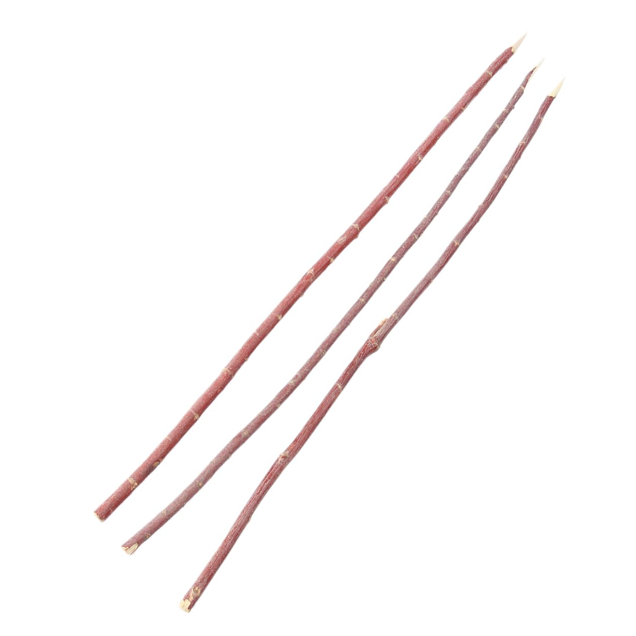 Hemobllo 100pezzi Forchette Per Barbecue in Salice Utensili Per Grigliare in Legno Naturale Bastoncini Per Carne Portatili Forniture Per Casa Aperto Rosso