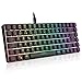 RedThunder K84 75% Clavier de Jeu, AZERTY FRANÇAIS, Mini-Clavier TKL Compact à 85 Touches, Rétroéclairage RVB + Anti-ghosting，Clavier de Jeu Sensation Mécanique pour PC Mac PS4 Xbox One Gamers