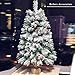 Pre-Lit Artificial Christmas Tree 3ft,Snow Flocked Xmas Pine Tree Decorated with 70 LED Lights,140 Branch Tips,7 Pine Cones,10 Red Berries Christmas Snow Tree for Desktop,Battery Powered