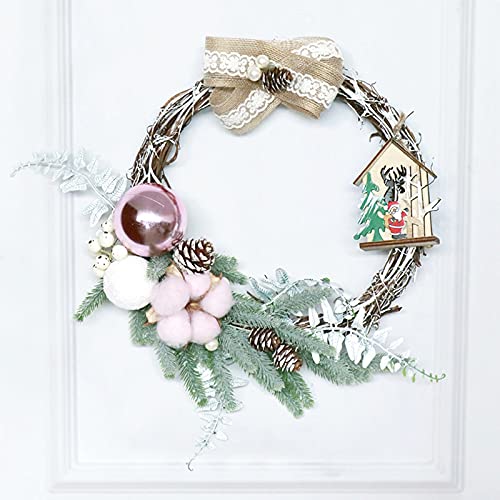Qagazine Kerst Kunstmatige Wijnstok Garland Kleurrijke Mooie Rotan Muur Venster Deur Kerst Krans voor Voordeur Kerstboom… - Afbeelding 7