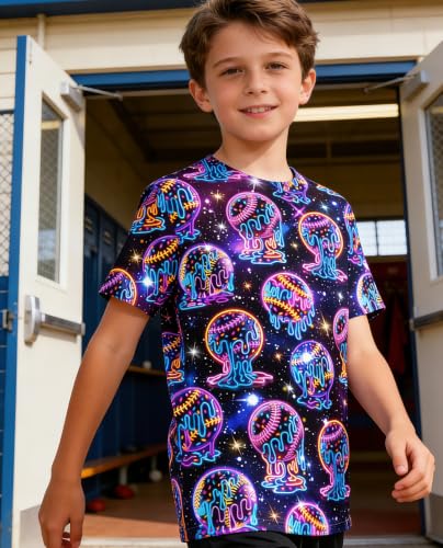 Image of uideazone Boys 3D Graphic T-Shirts Short Sleeve Crew Neck Tees 4-16Y