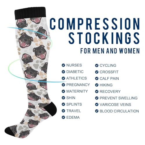 Image of Compression Socks for Women & Men, Knee High Socks for Circulation Medical Running Athletic Nurse Travel