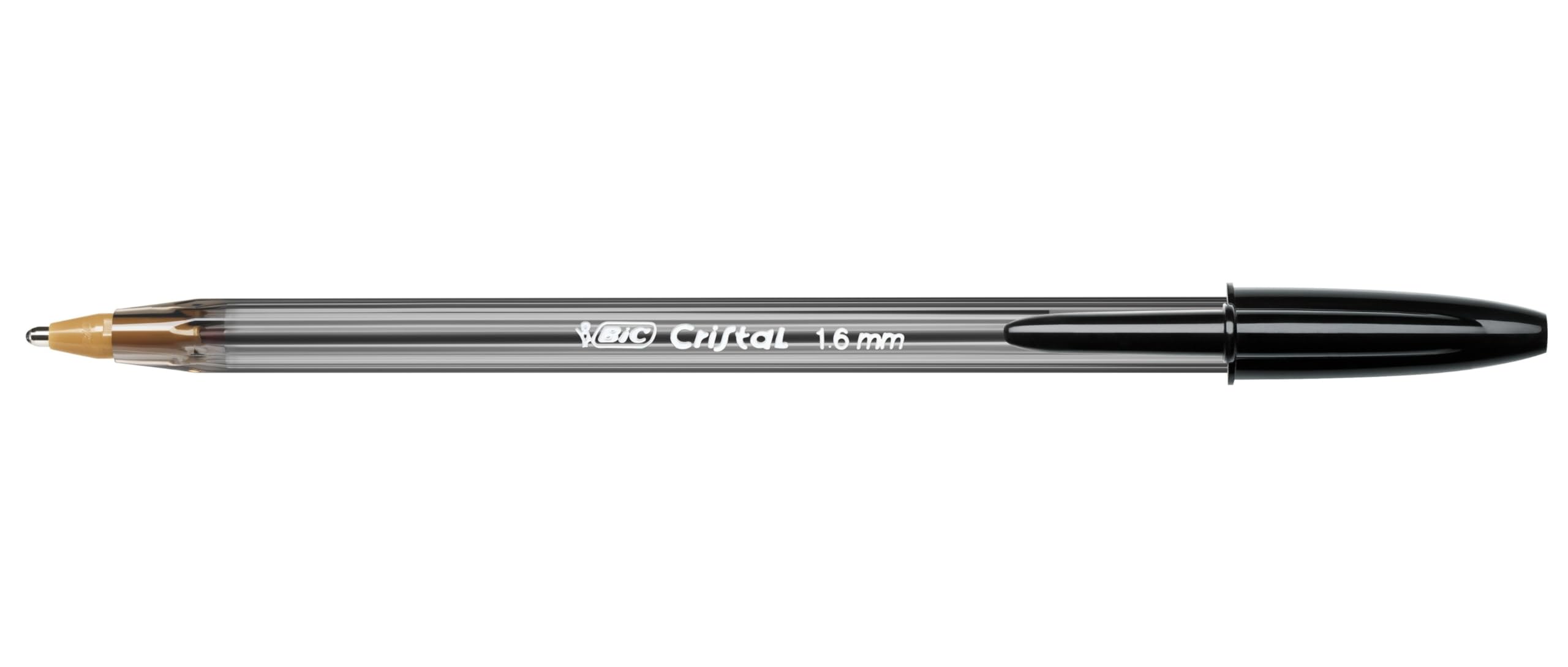 BIC Cristal Large Penne a Sfera Punta Ampia 1.6 mm, Confezione da 50