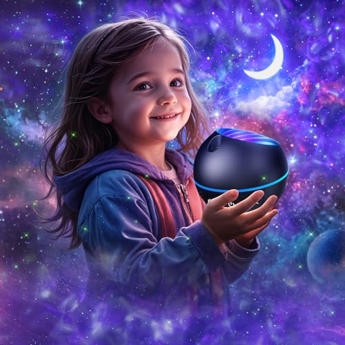 Image of One Fire Star Projector Lights for Bedroom, 43 Lighting Modes Galaxy Star Projector Night Light,Remote Timer Clouds Lamp for Kids Room Decor,360 Rotation LED Gifts for Kids Teen,Black