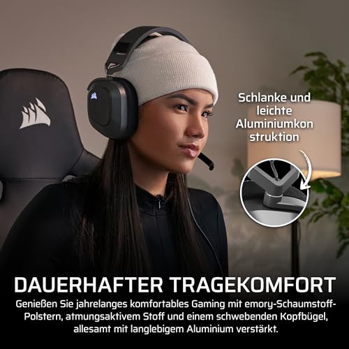 Corsair HS80 MAX Wireless Xbox-Gaming-Headset Mit Bluetooth – Stahlgrau – Ansicht 4