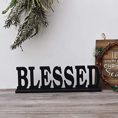 E-view Wooden Family Sign for Home Decor - Decorative Letters Tabletop Word Plaque Home Décor Accents (Set of 3-b) - Thumbnail 2