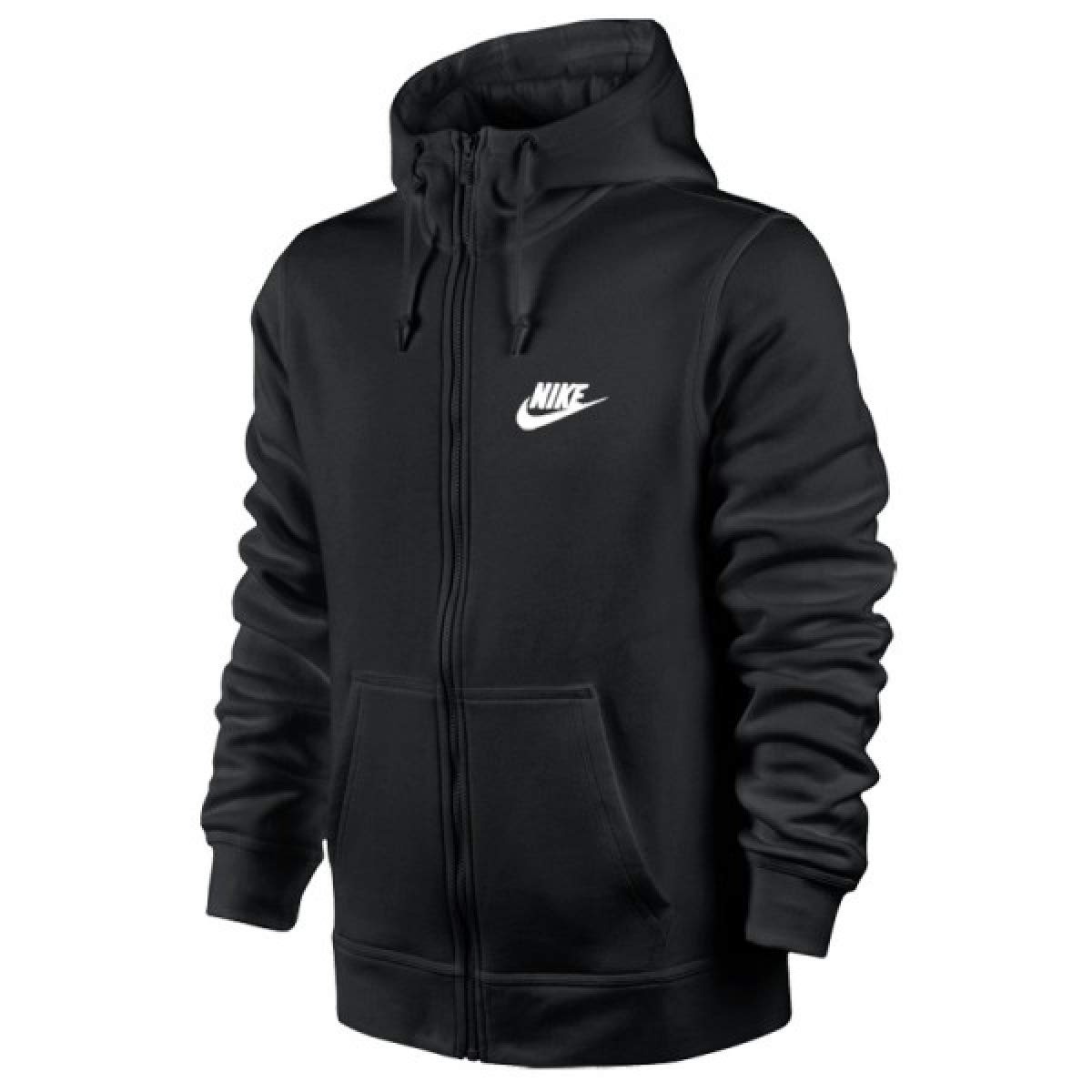 Nike M Nsw Club Hoodie Fz Bb Sweatshirt - Black/(White), Custm