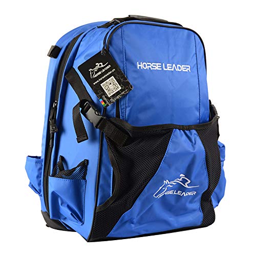 Sport Tent Professionelle Helmtasche Stiefeltasche Reitstiefeltasche Reitsport Rucksack mit Hutfach Kombitasche Eltern-Kind (Kinder Edition, Blau) Cover