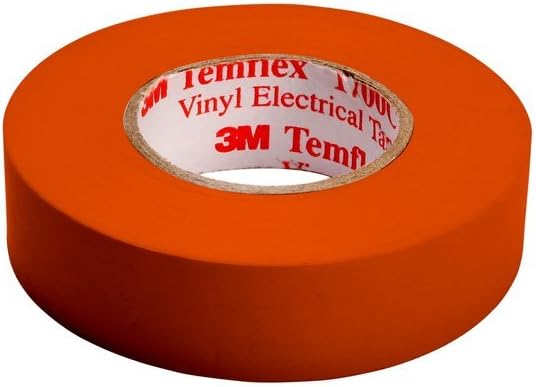 3 M Gate A1510 Temflex 1500 Vinyl Electrical Insulation Tape, 15 mm x 10 m Self Adhesive Disk Wallet Orange