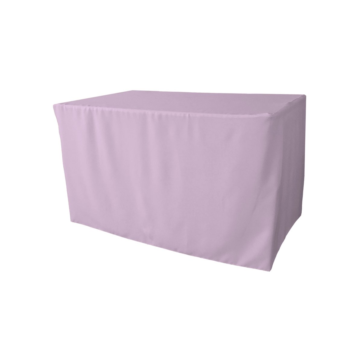 TCpop-fit-48x24x30-LilacP45 1.67 lbs Polyester Poplin Fitted Tablecloth44; Lilac