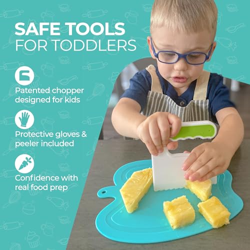 image for Tovla Jr. Ultimate Montessori Kids Cooking Gift Set – Real Knife, Ch