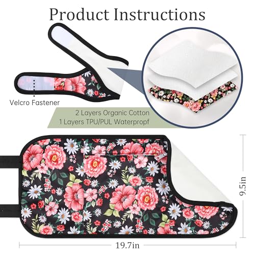 Image of 2 Pack Castor Oil Pack Wrap(Oil are Not Include), Flowers