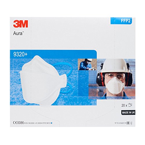 3M Aura 9320+ adembeschermingsmasker, comfortabel masker met optimale aanpassing aan het gezicht, wegwerpmasker met… - Image 6