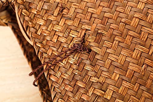 YueLian - Borsa da spiaggia in paglia da donna