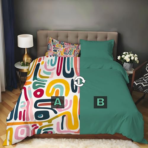 Ensemble de literie 140x200 housse de couette fermeture éclair 3D
