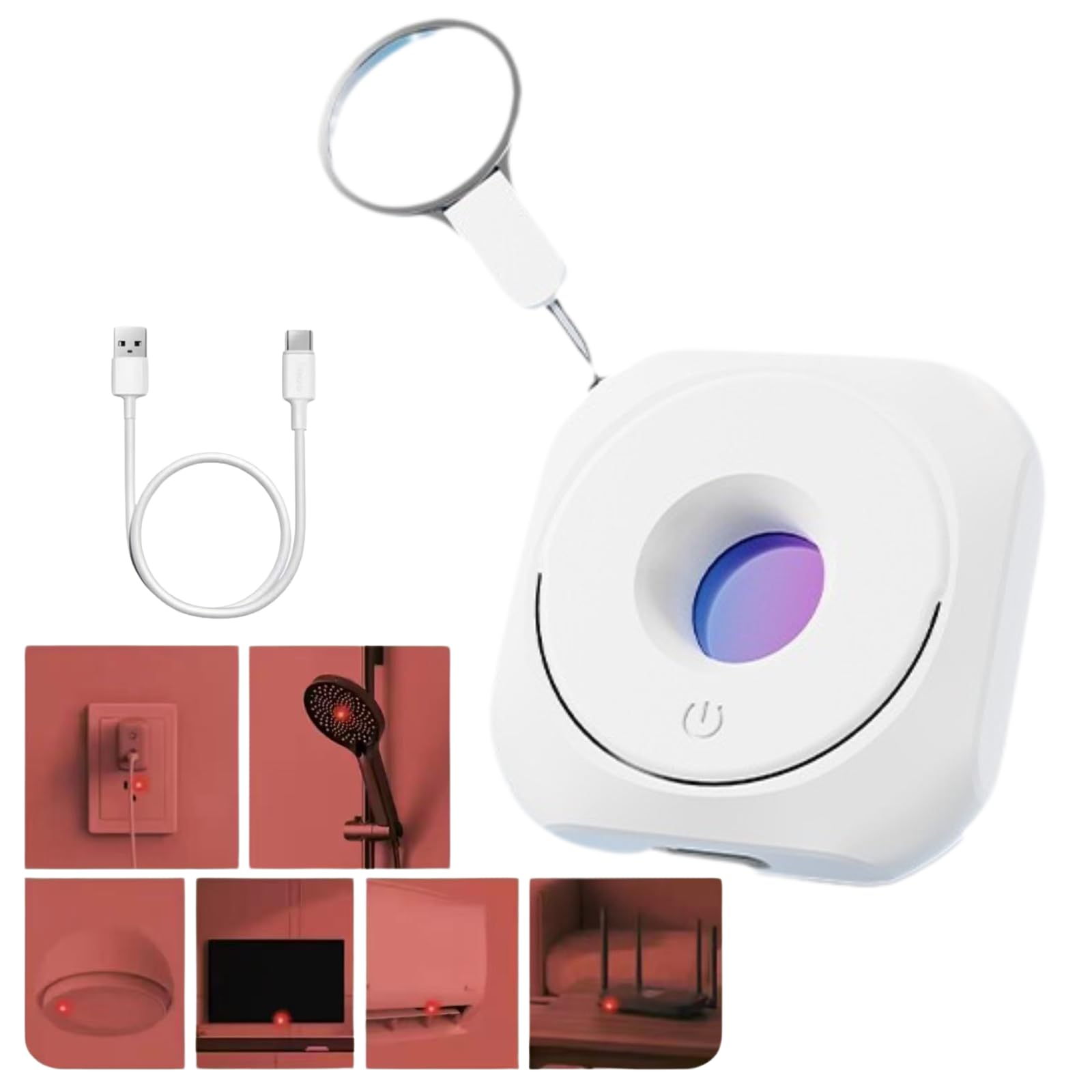 Hidden Camera Detector Portable Anti-Spy Device with Infrared Detection Handheld Spy Camera Finder for Hotels Airbnb Travel Privacy