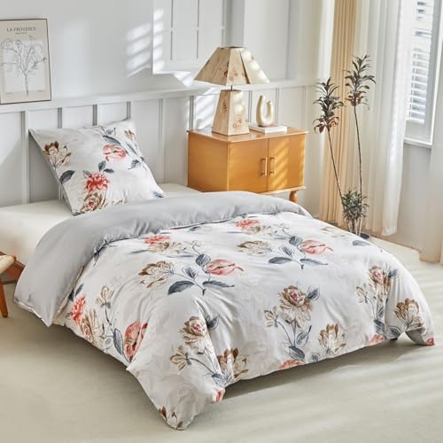 Lekesky Bettwäsche 135x200 2teilig Bettbezug - Bettwäsche-Sets Rouge 135...