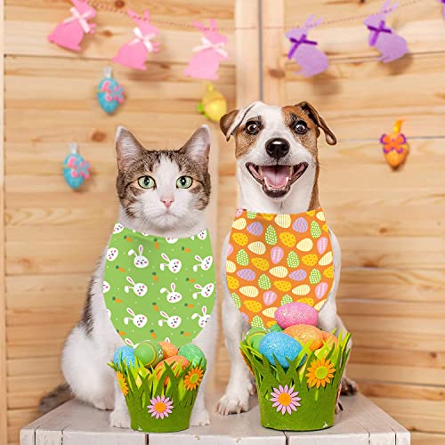 Easter-Dog-Bandanas-Puppy-Scarf-Easter-Dog-Outfits-2-Pcs-Adjustable-Easter-Triangle-Reversible-Dog-Costume-for-Small-Medium-Large-Dogs Easter Dog Bandanas Puppy Scarf Easter Dog Outfits 2 Pcs Adjustable Easter Triangle Reversible Dog Costume for Small Medium Large Dogs