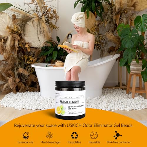 6 Pack Odor Eliminator Gel Beads, 6 kinds of fragrance Clear Air Freshener Made with Essential Oils - Eliminates Odors in Bathrooms, Cars, Boats, RVs & Pet Areas - Image 6