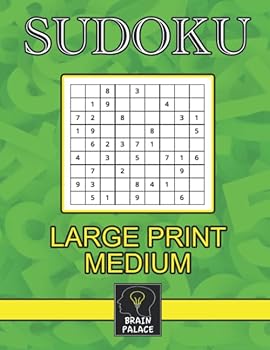 Paperback Sudoku: Large Print Medium (Large Sudoku Books) Book