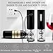 TEBIKIN Electric Wine Bottle Opener Set, USB Rechargable Wine Opener Automatic Corkscrew with Foil Cutter, Vacuum Stopper, Wine Pourer for Home, Party, Gifts, KP3-362002