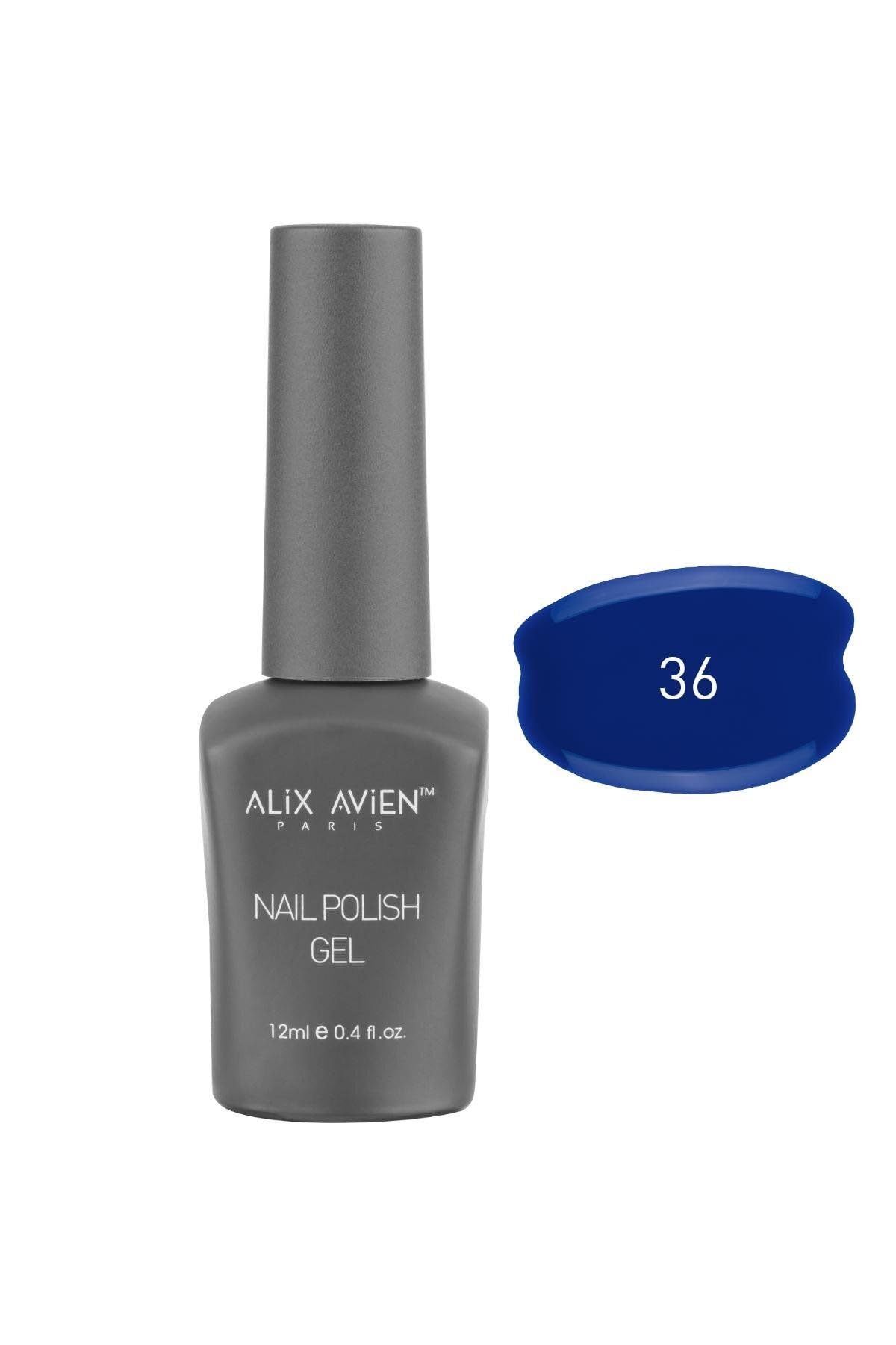 ALIX AVIEN Uv Kalıcı Koyu Mavi Jel Oje 36 - Gel Polish - 12 ml