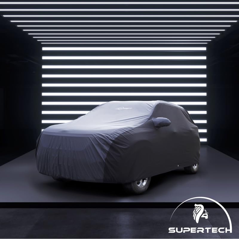 Image of NEODRIFT 'SuperTech' Car Cover for Honda CR-V (100% Water-Resistant, All Weather Protection, Tailored Fit, Multi-Layered & Breathable Fabric) (Colour: D.Grey+Black) (Model: 2007-2011)