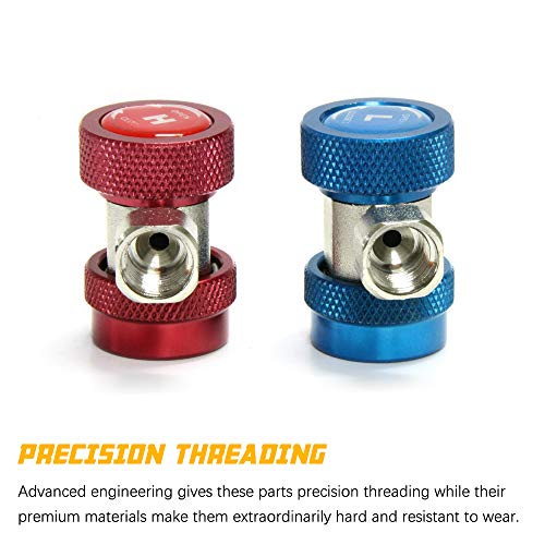 Apeixoto Ac R134A Adapter Fittings Adjustable R134A R-134A Connector 1/4 Inch Quick Connector With Manifold Gauge Set #TOP3