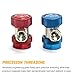 Apeixoto AC R134A Adapter Fittings Adjustable R134A R-134A Connector 1/4 Inch Quick Connector with Manifold Gauge Set