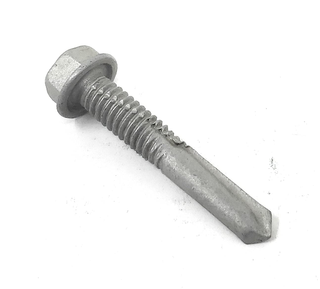 Hex Self Drill Screw 12-24 x 1-1/4" Exterior Coated #5 Point 100 Pieces