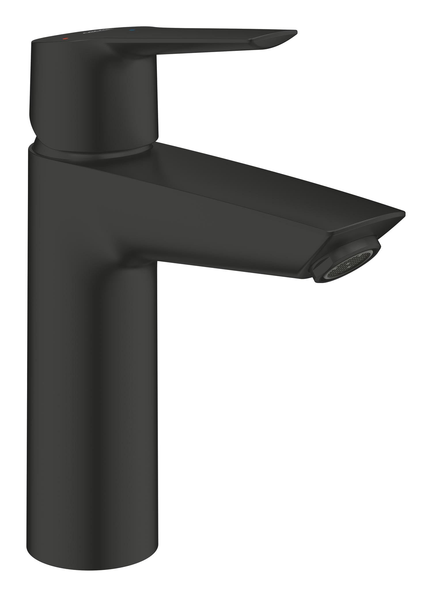 GROHE Start Mitigeur Monocommande Lavabo, Taille M, Economie d'Eau, Economie d'Energie, Ouverture Eau Froide Au Centre, Noir Mat, 237462432