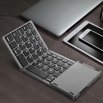 Generic Case for Samsung Galaxy Z Flip 7 Color: Black Foldable Flip Wireless Touchpad Keyboard Mini