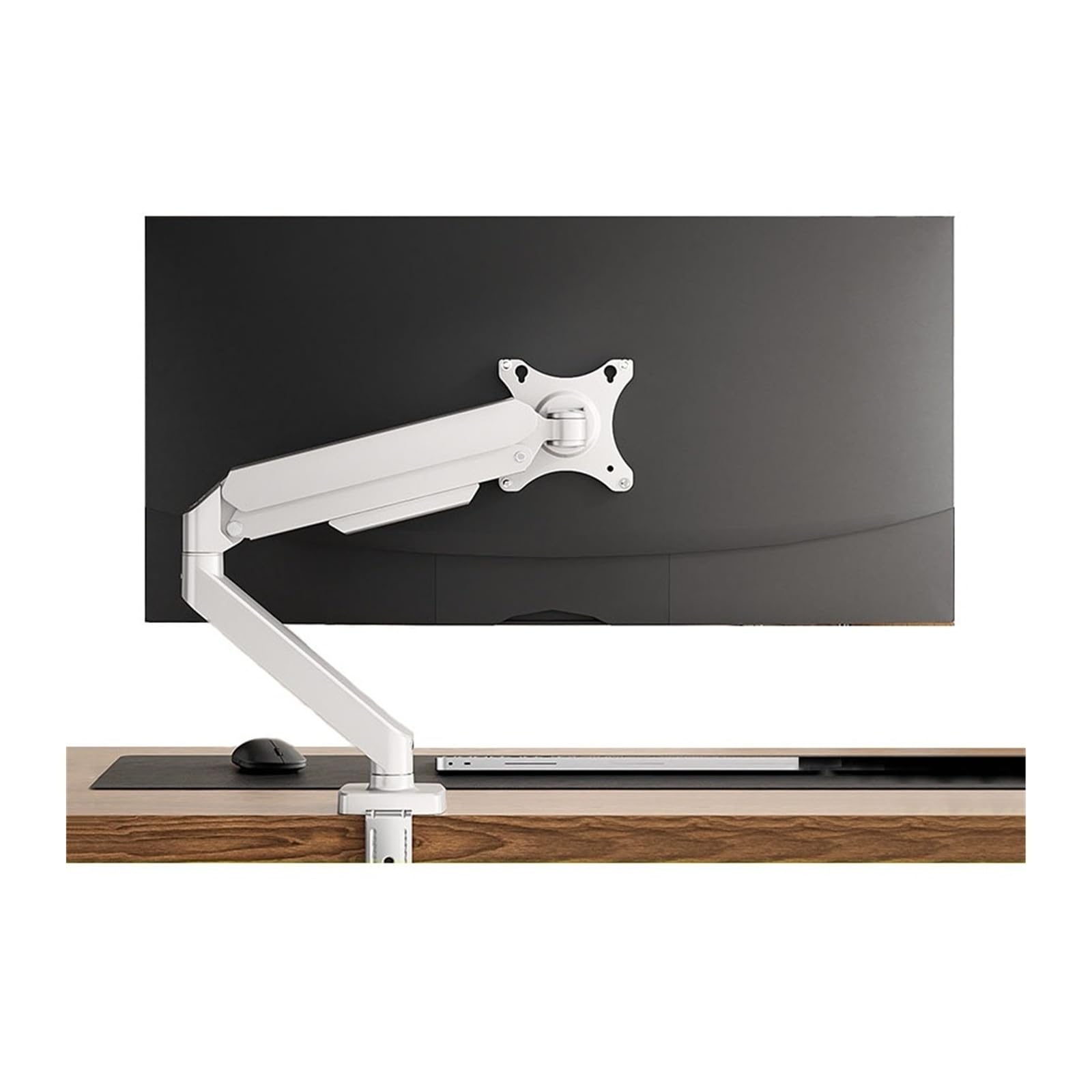 Aioneer Monitor Arm Single Monitor Desk Mount, 17-32 Inch Gas Spring Monitor Arm, Fully Adjustable Single Monitor Mount With Clamp And Grommet Base, Holds Up To 22.0Lbs Monitor M