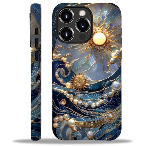 ZHEGAILIAN Case for iPhone 14 Pro Max,The Sun Shines On The Waves for 2 in 1 Hard Shell + Soft Silicone,Shockproof Bumper Drop Protective Case for iPhone 14 Pro Max