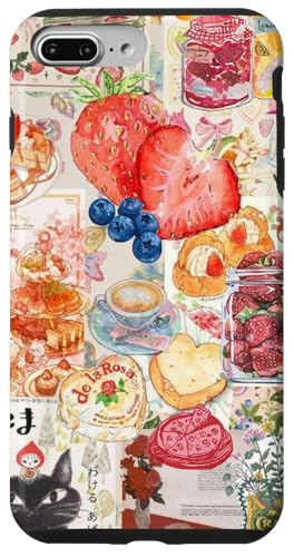 Strawberry Dessert Collage Cute Bakery Cottagecore Aesthetic Case for iPhone 7 Plus/8 Plus