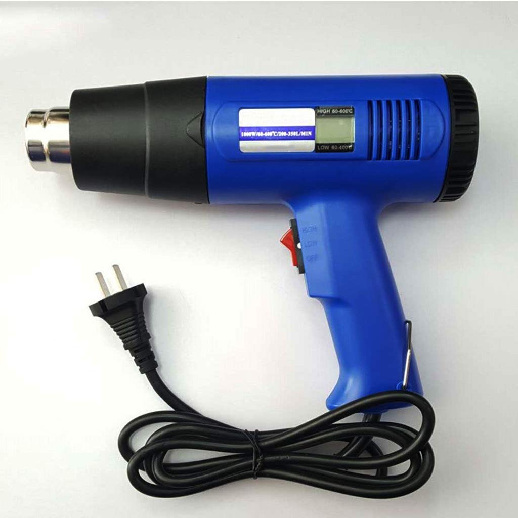 Pistolet Thermique Industriel de 1800 W, réglages de température Doubles, avec température d'affichage LCD numérique