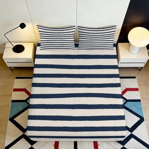 Matelas cover 3D classic stripe cadeau idéal chambre enfant