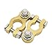Universal Brass Battery Terminal Connectors, Top Post Battery Terminals Clamp Set for Marine Car Boat RV Vehicles (1 Pair)