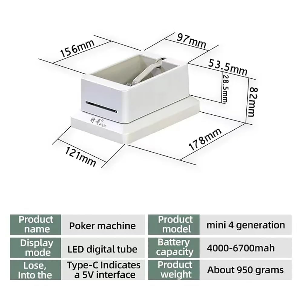 Améliorez l'expérience de jeu avec le concessionnaire de cartes UNO, Blackjack, Texas Hold'em entièrement automatique – Machine à diviser 4 jeux rechargeable pour jusqu'à 8 joueurs