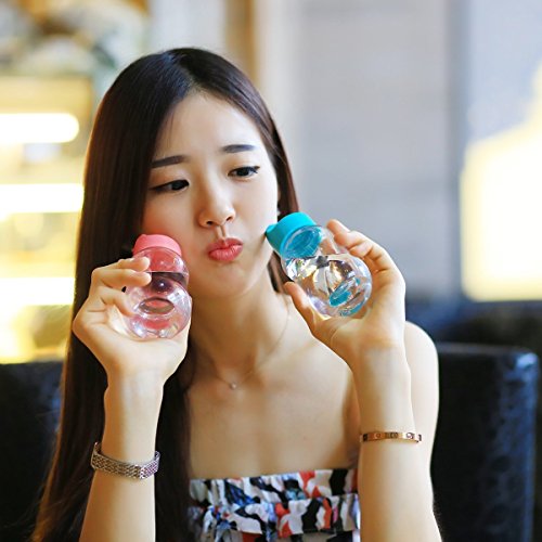 Upstyle 3-Piece 6Oz Small Water Bottle Food Grade Plastic Mini Cute Juice Travel Mugs Sports Wide Mouth Cups In Bulk For Milk/Coffee/Tea Kitchen Storage For Snacks Lunch Box (3 Colors) #TOP7