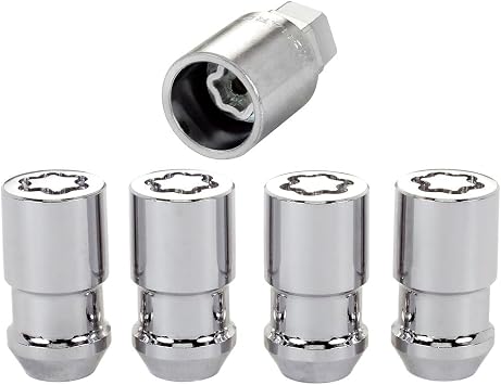 MCGARD 24198 Chrome Cone Seat Wheel Locks 1/2" - 20 Thread Size - Set of 4