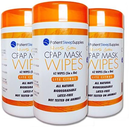 CPAP Mask Wipes (Lite Citrus) - 3 packs of 62 wipes image 3