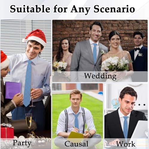 Image of Ties for Men, 3.15'' Mens Plaid Tie Checkered Pattern Necktie for Wedding Party Formal Casual Business Graduation