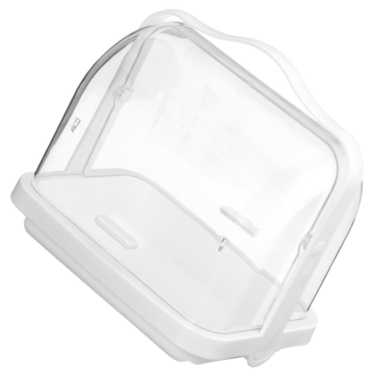 COLLBATH Transparent Handheld Cake Display Box Food Tasting Holder for Afternoon Tea Cupcake and Bread Storage Dust Design for Shops and Home Decor