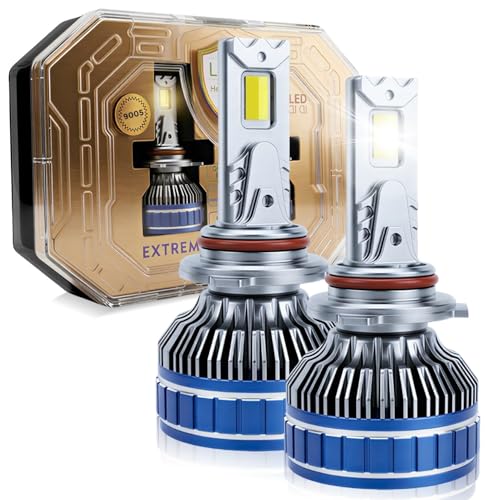 Image of CARZEX Smart AI 9005 /HB3 Car Projector LED Headlight & Fog Light Bulbs, 250W / 18,000 LM Super Bright Conversion Kit 6500K Cool White, AI App Controlled | Set of 2, 1 Yr Warranty