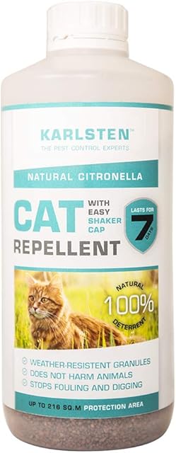 Karlsten Cat Repellent Anti Fouling Granules , Natural Humane Cat Deterrent Citronella